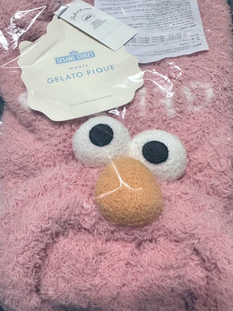 ジェラートピケ 【SESAME STREET】エルモ ケープ　ピンクS