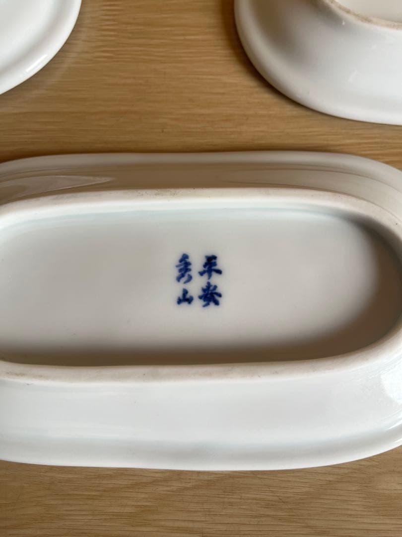 古伊万里染付長皿　赤壁賦　7枚セット