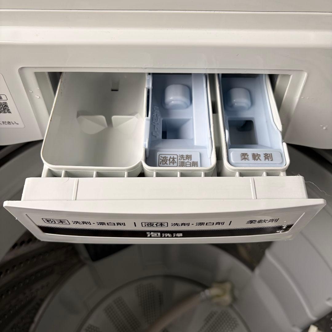 配送設置無料！ホワイト純正Panasonicパワフル楽に出し入れスマート洗濯機！