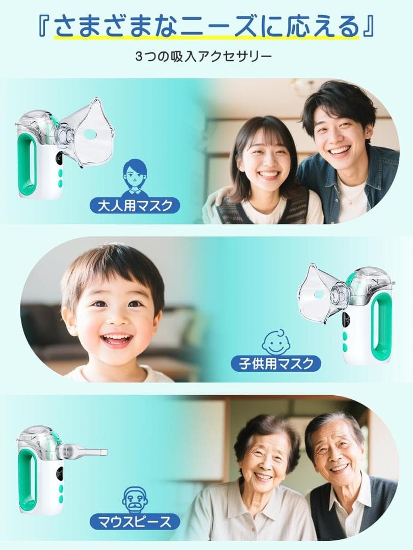 メディケン(MEDIKEN)ネブライザー メッシュ式ネブライザー パワフル噴霧