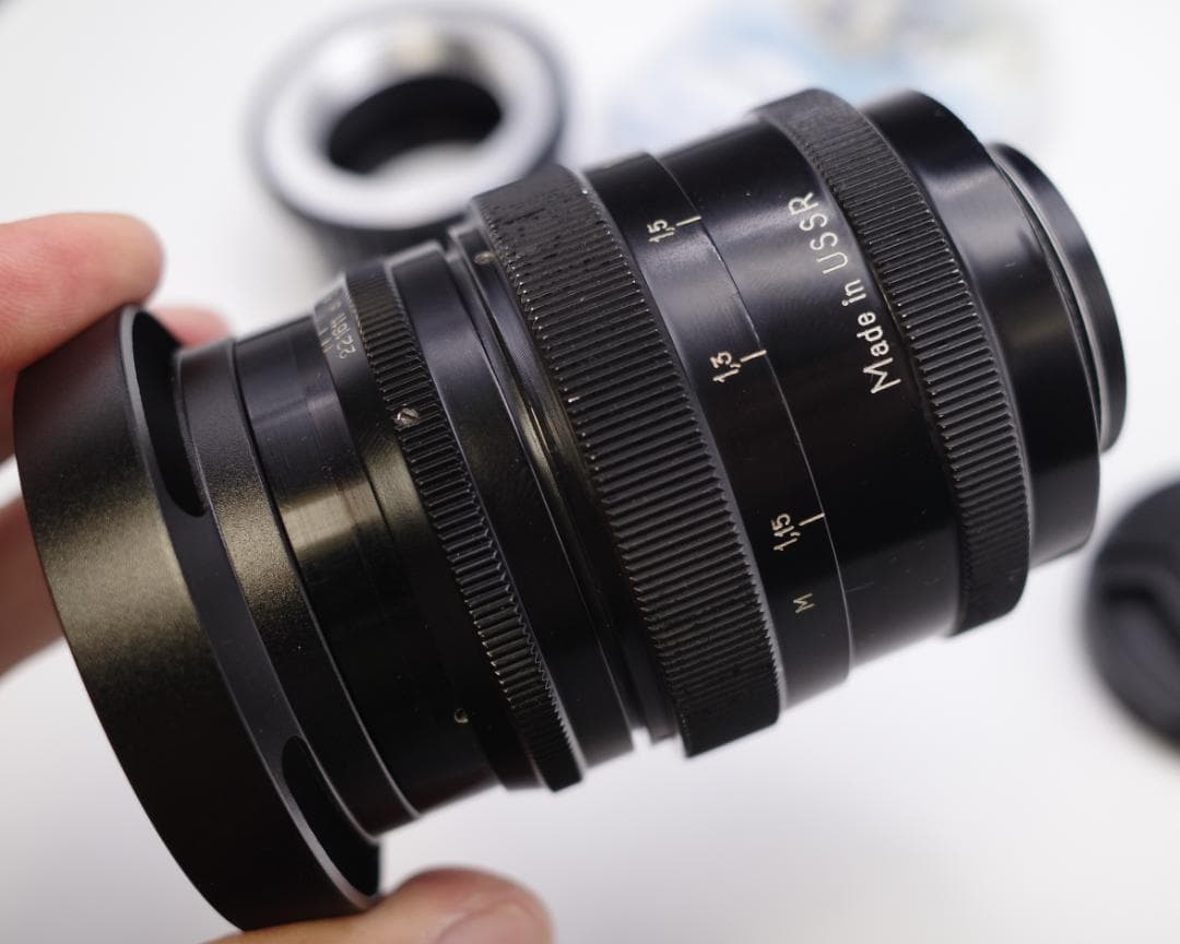 12 　美品希少 Jupiter-9 85mm f2 L39 　アダプター付