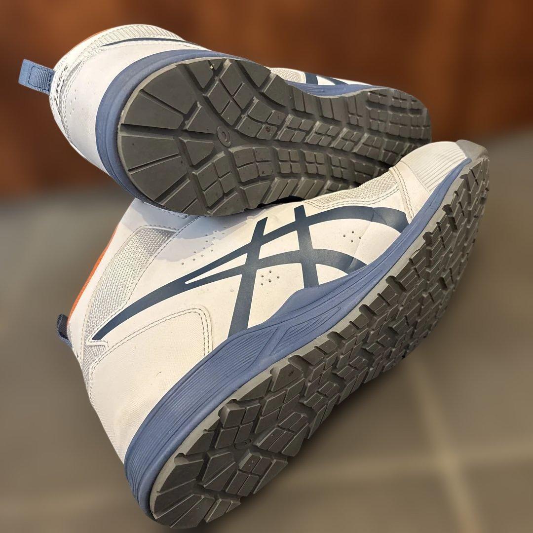 【美品】ASICS 安全靴 BOAシステム ホワイト/グレー