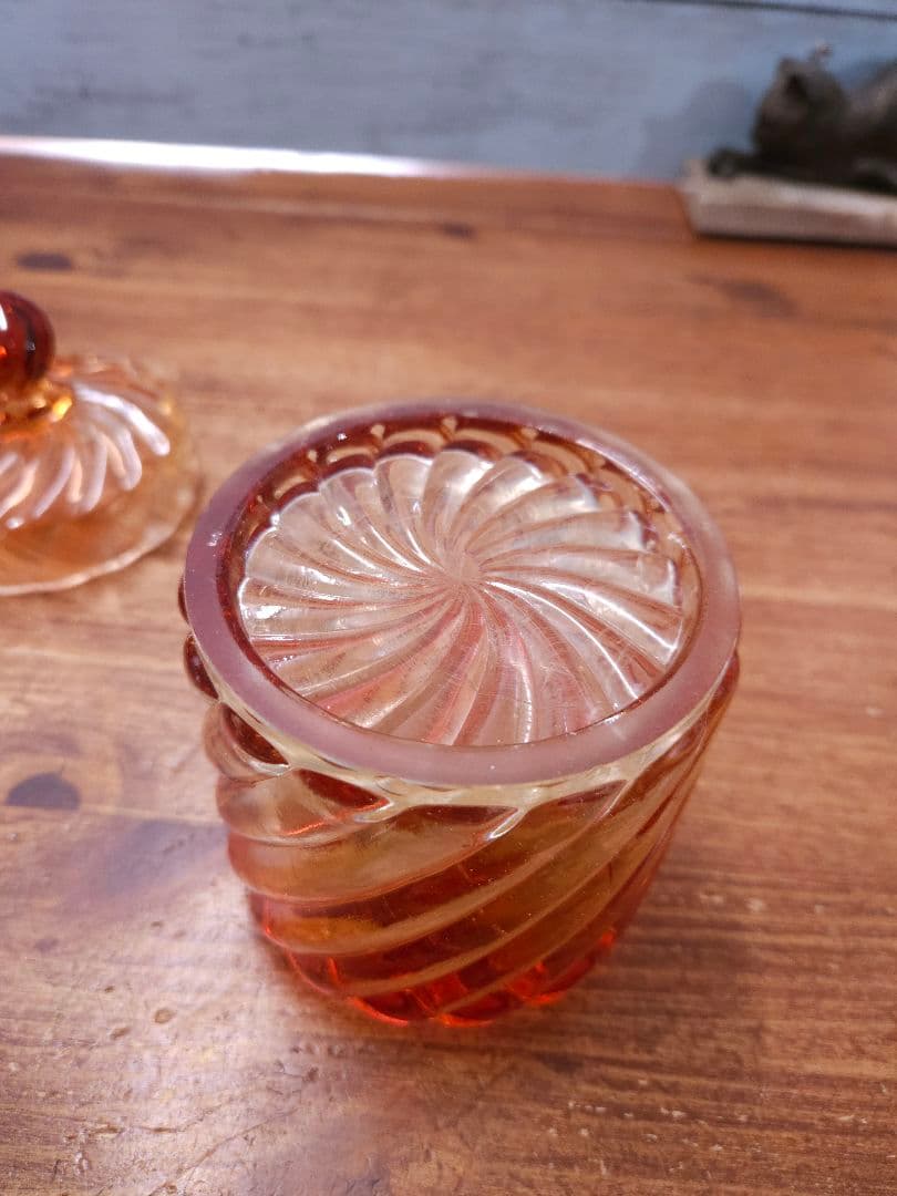 オールドバカラ BACCARAT バンブー ローズ ボンボニエール 蓋付き