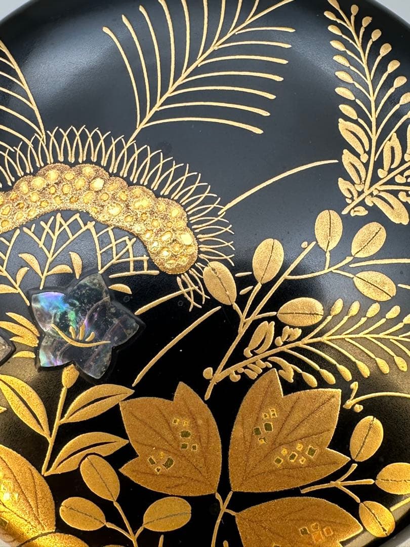 茶道具　棗　高秞厚三　春秋蒔絵