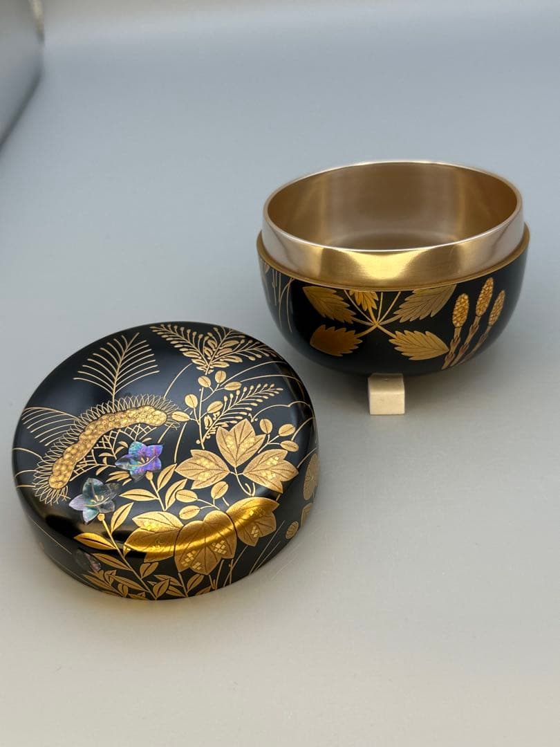 茶道具　棗　高秞厚三　春秋蒔絵