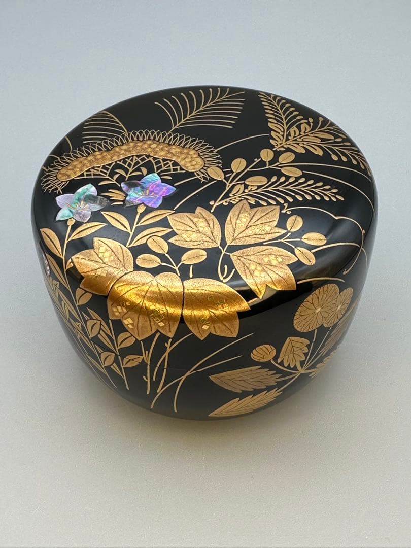 茶道具　棗　高秞厚三　春秋蒔絵