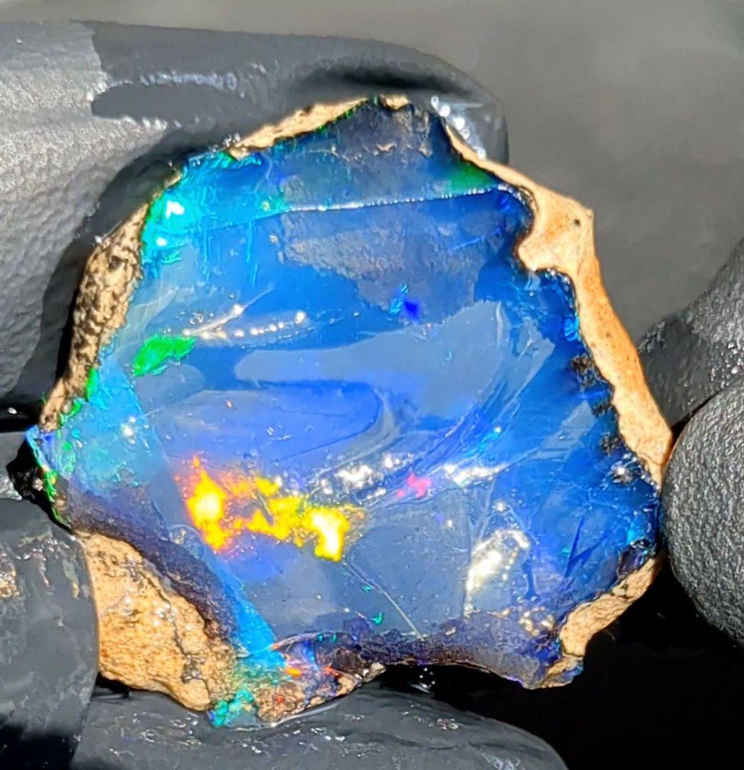 【20ct】エチオピア　オパール　原石　天然石　鉱物　標本　鉱石　ブルー