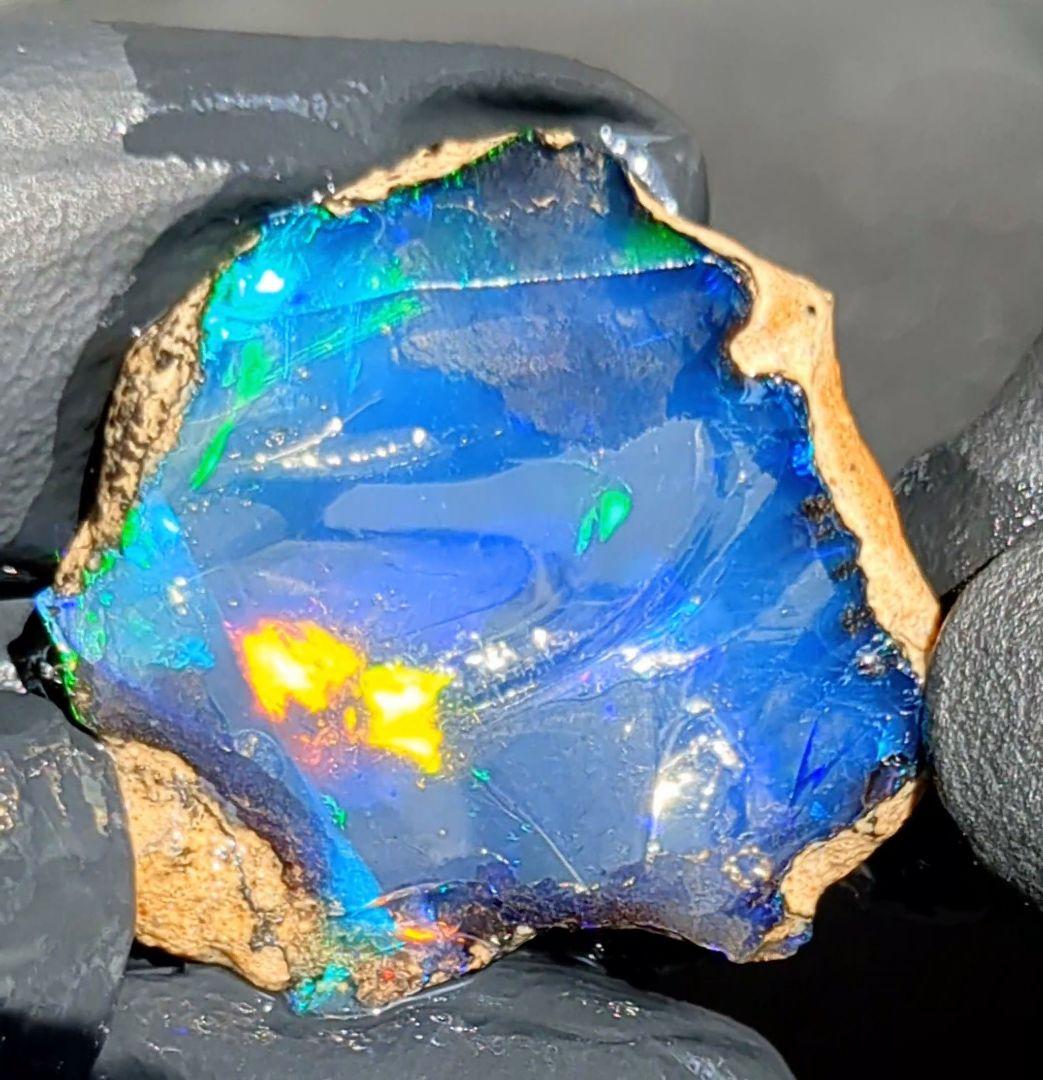 【20ct】エチオピア　オパール　原石　天然石　鉱物　標本　鉱石　ブルー