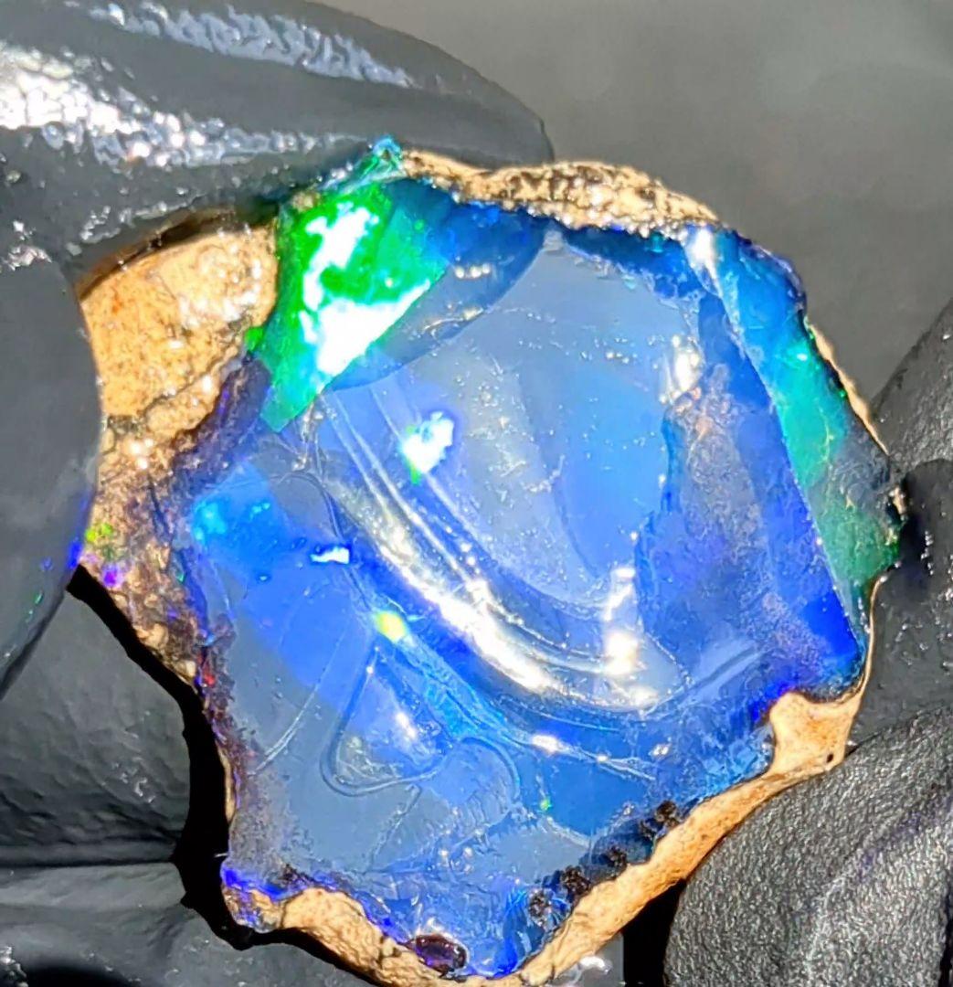 【20ct】エチオピア　オパール　原石　天然石　鉱物　標本　鉱石　ブルー