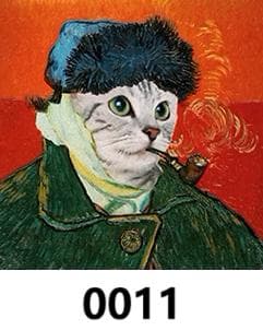 ペット似顔絵アートオーダーメイド、サプライズギフト、有名油絵シリーズ