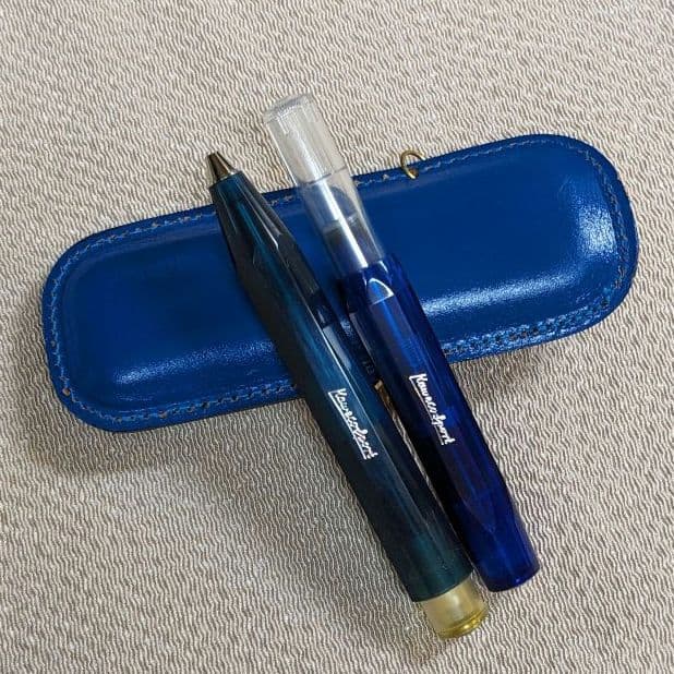 稀少製造終了品 Kaweco SPORT 万年筆・ボールペンセット　青