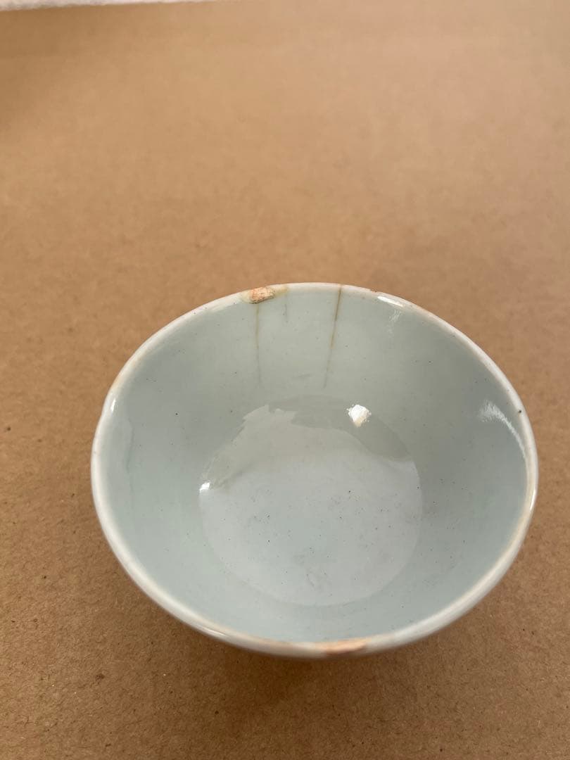 中国清朝 染付 吉祥文 煎茶碗 5客 煎茶道具　木箱