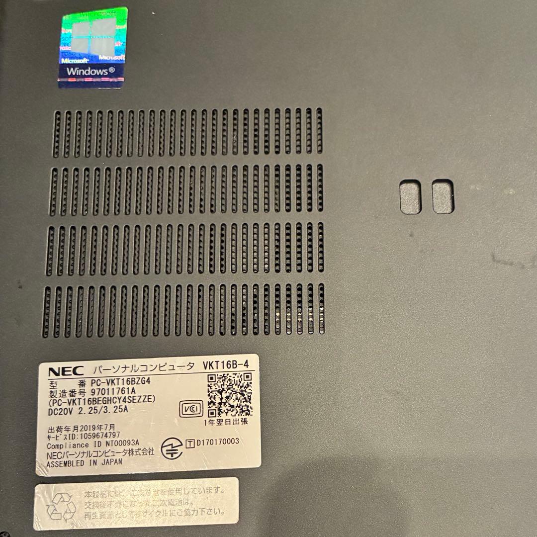 k*n様 【NEC】ノートパソコン　VKT16B-4 CPU第8世代 メモリ8G
