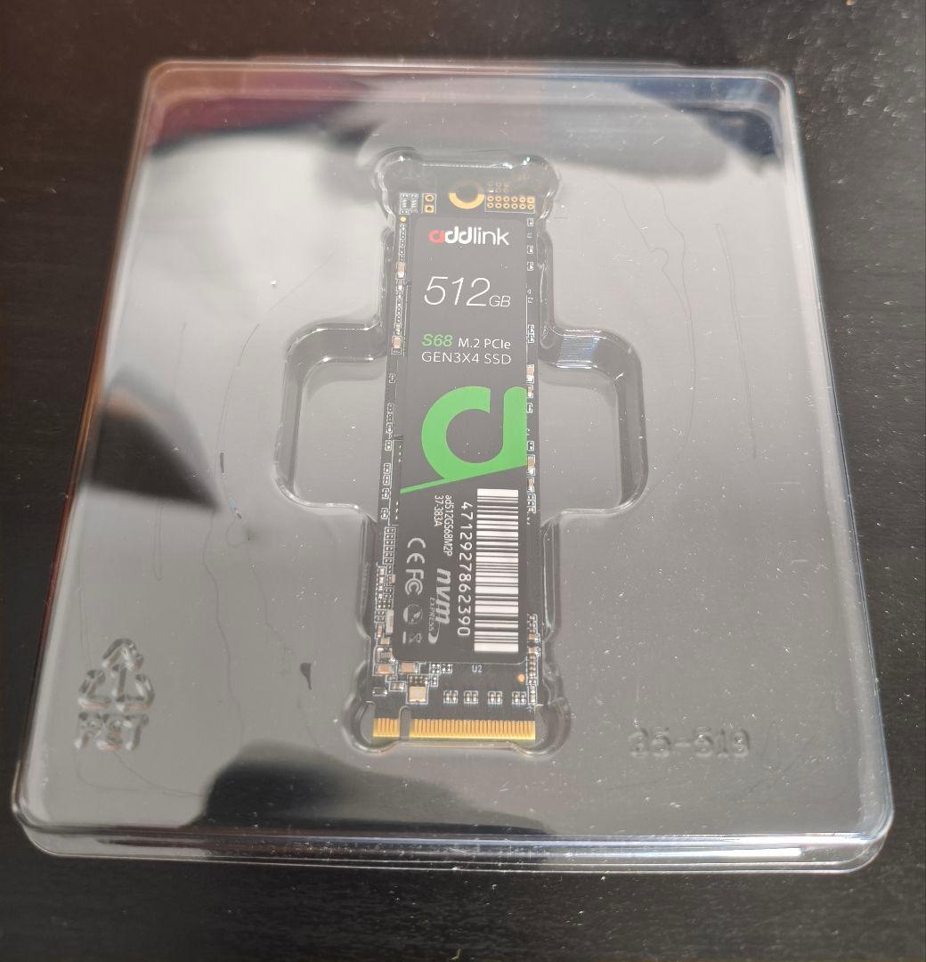 内蔵型SSD m.2SSD addlink S68 512GB