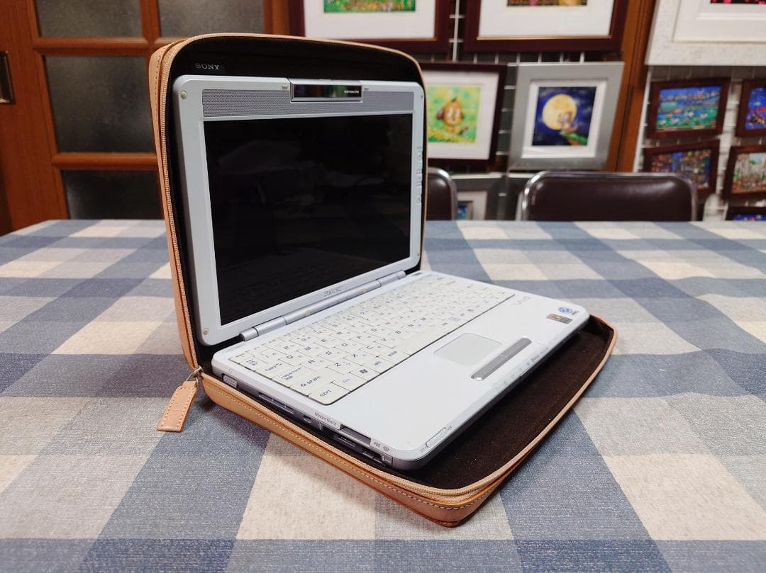 SONY VAIO 純正 ノートPC パソコンケース レザー 革 ベージュ