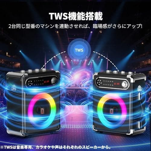 新品 スピーカーセット 拡声器 ワイヤレスマイク２本 Bluetooth5.3対