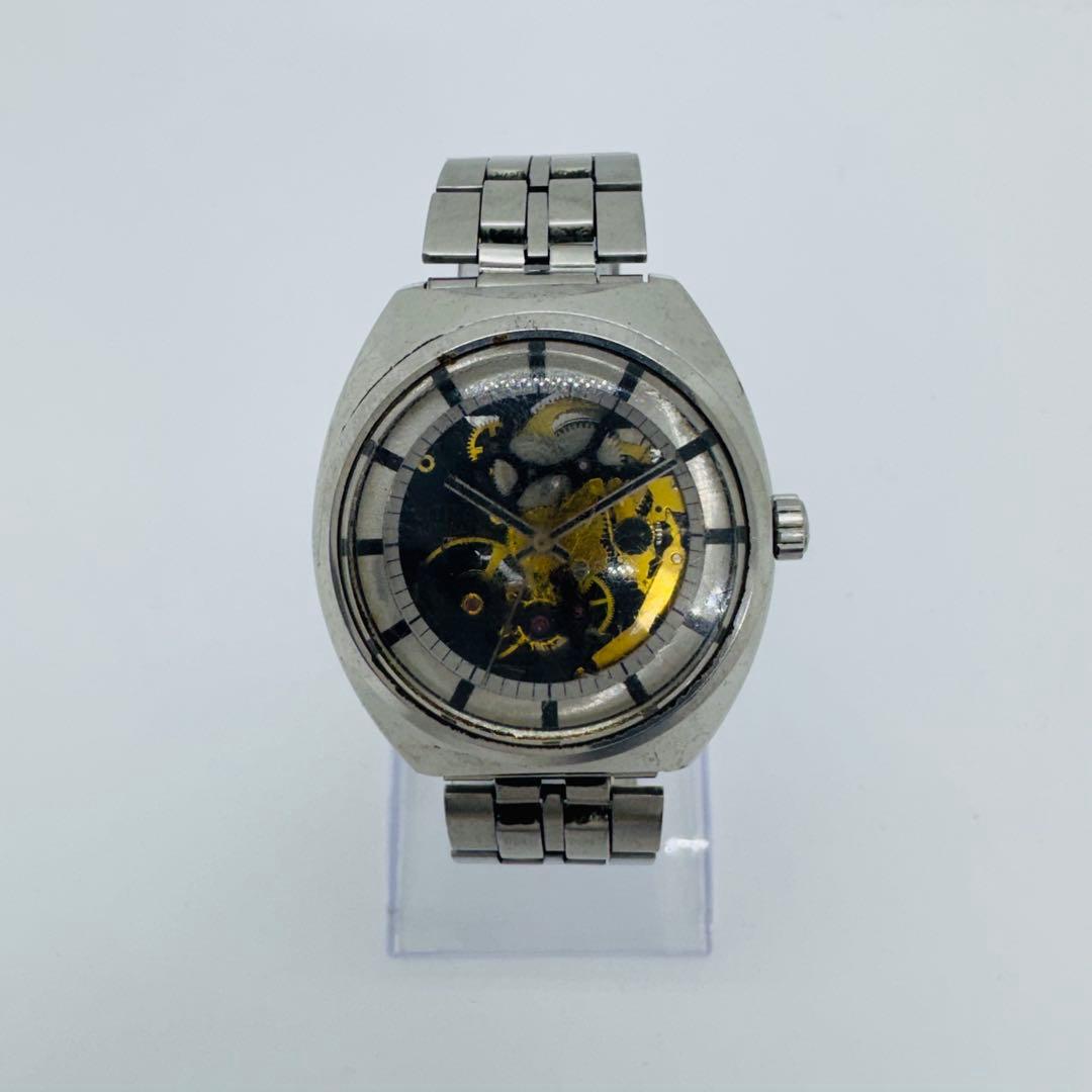 ✨CITIZEN✨シチズン✨スケルトン✨25JEWELS✨シルバー✨腕時計✨