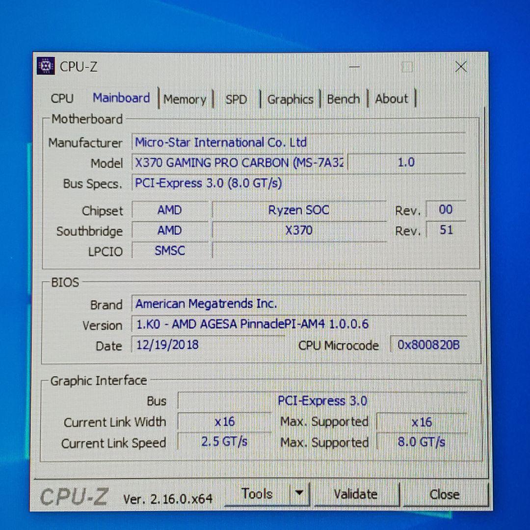 MSI X370 GAMING PRO CARBON CPU＆メモリセット