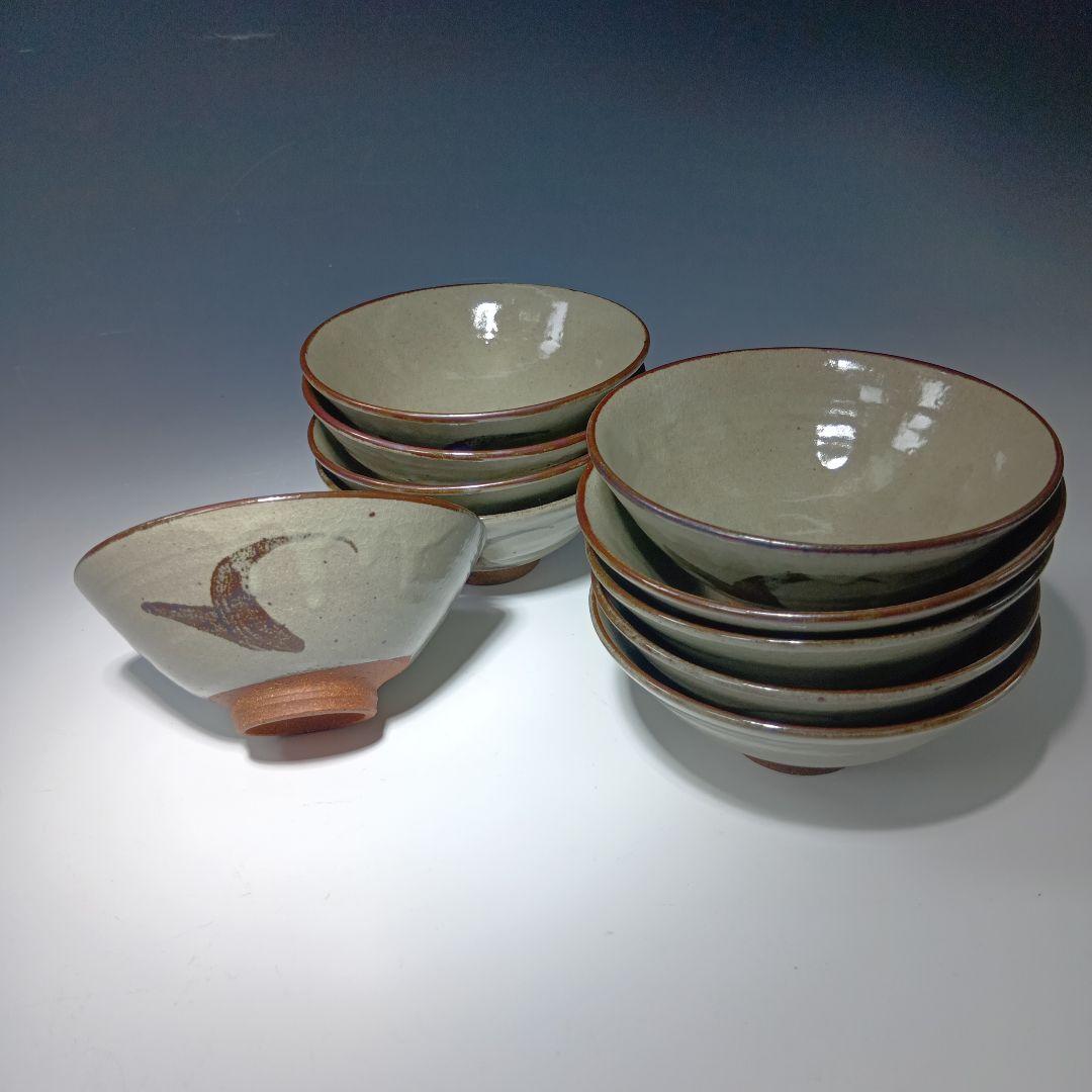 値下げ茶道具　絵唐津数茶碗10客　福森研晃作　 共箱　美品