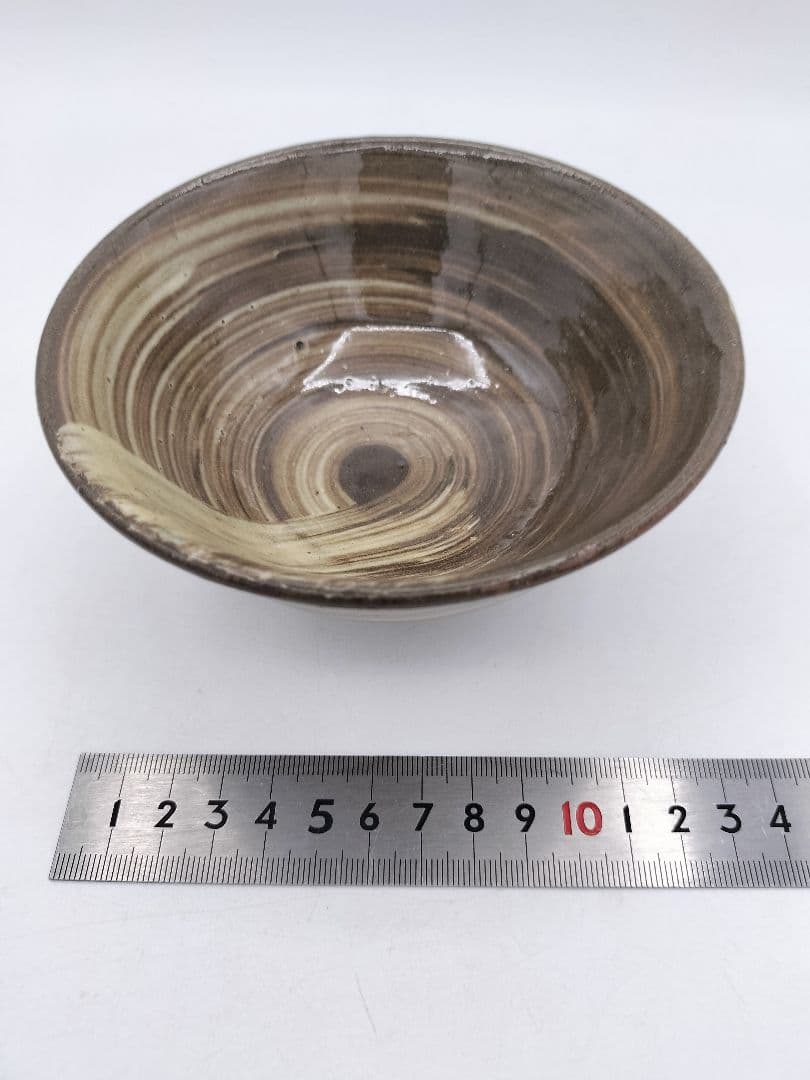 d179 茶碗 琉球焼 刷毛目 仁王作 木箱 茶道具 古物