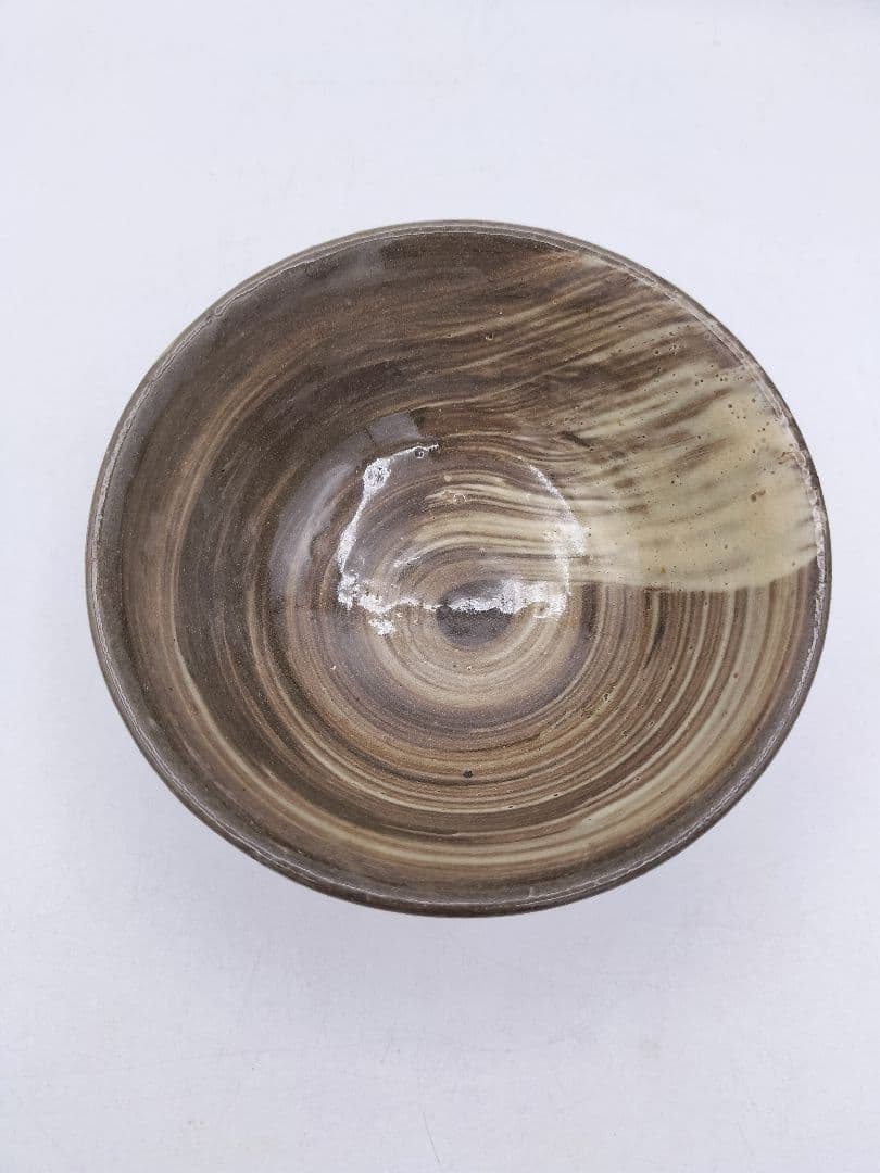 d179 茶碗 琉球焼 刷毛目 仁王作 木箱 茶道具 古物