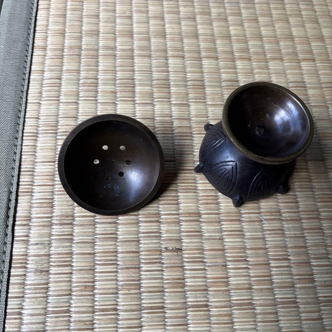 大野芳光 七種 蓋置 共箱 金属工芸工芸品唐銅