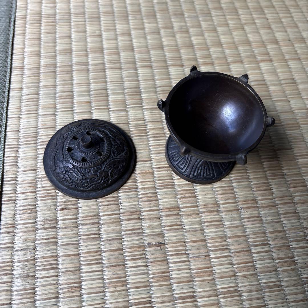 大野芳光 七種 蓋置 共箱 金属工芸工芸品唐銅