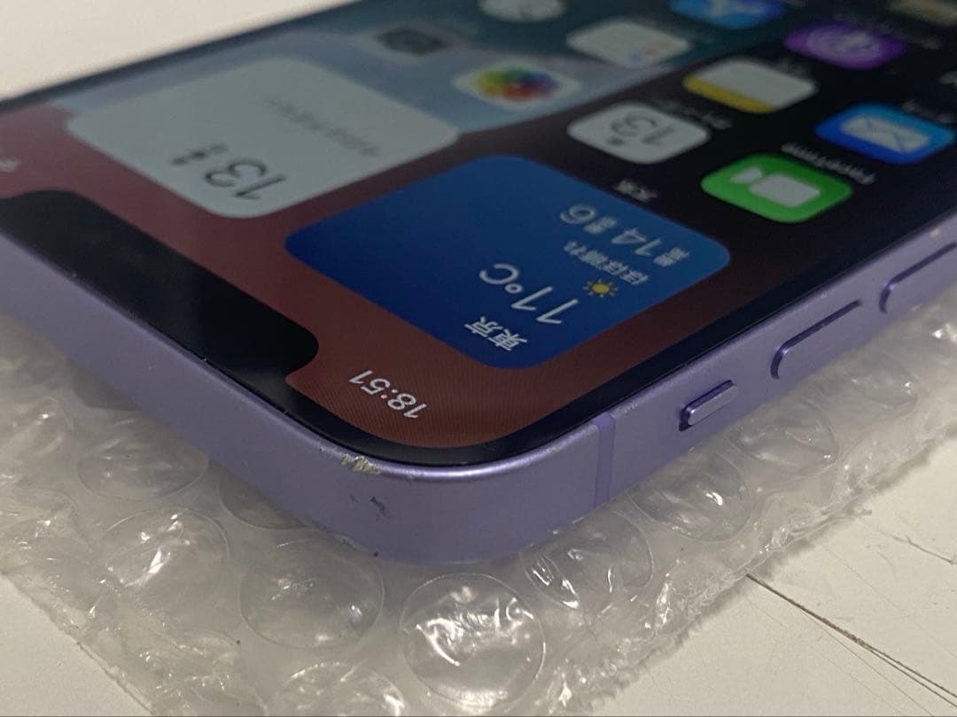 中古♪iPhone12 64GB SIMロック解除済み パープル