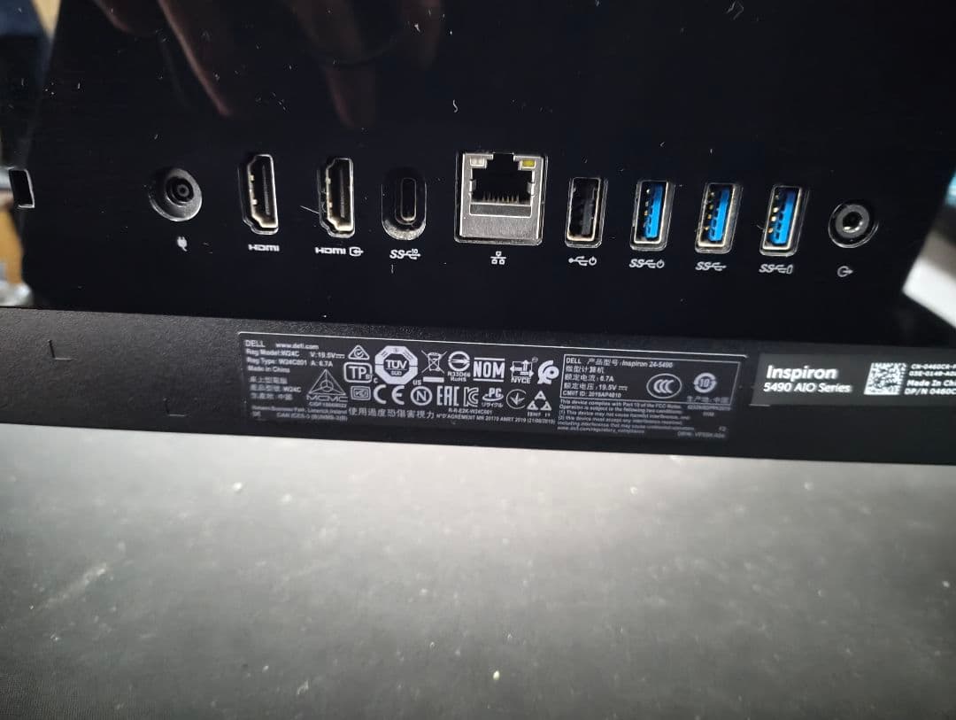 【一体型PC】Dell Inspiron5490 corei7 SSD512GB