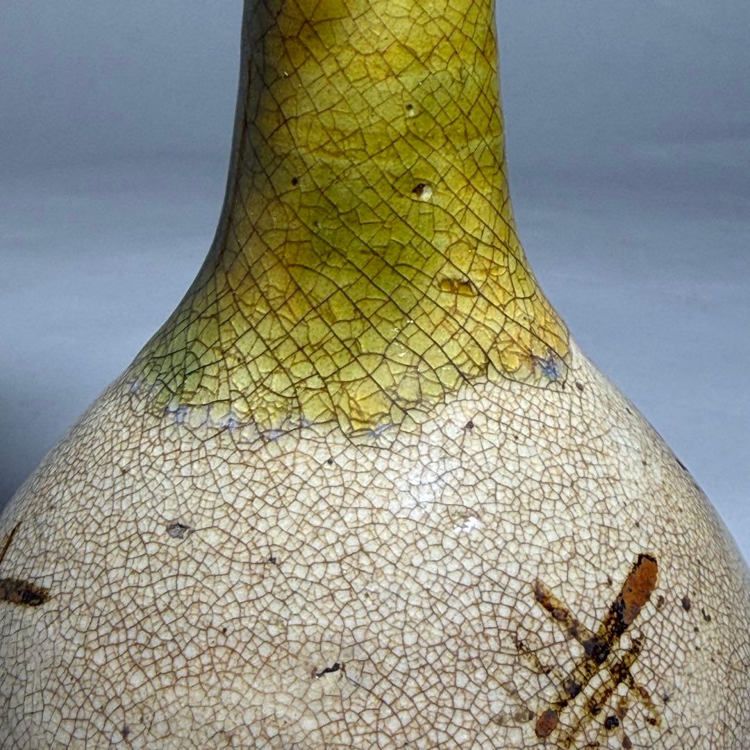 ◆瀬戸の名陶【加藤春丹】作 古瀬戸花瓶 伝世 江戸時代中期〜後期 茶道具◆