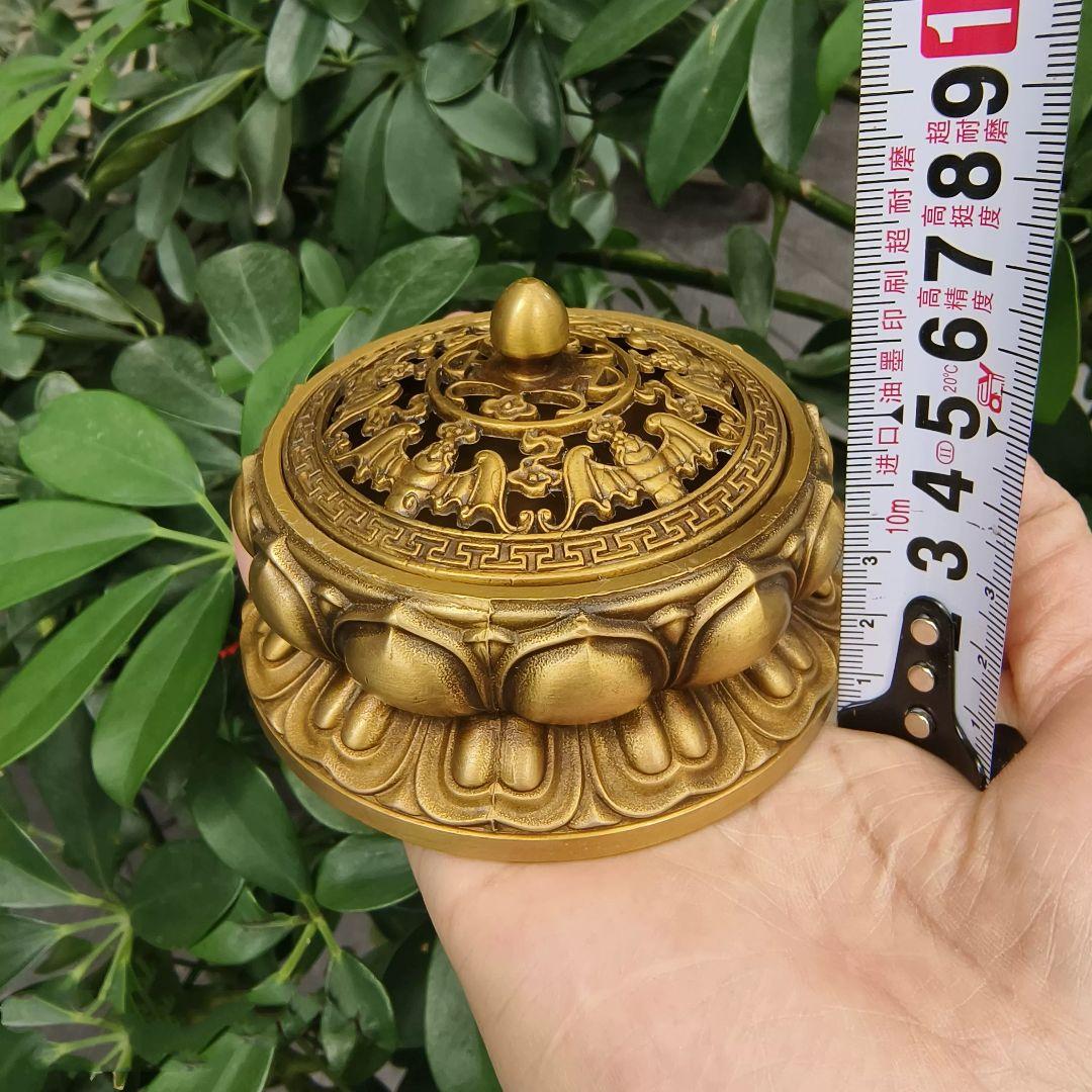銅器 香炉 蓮華香炉 禅意薫香炉 茶道沈香炉 香道具 装飾品 工芸品 置物
