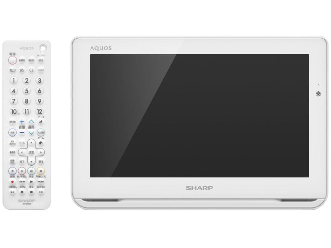 シャープ 防水ポータブル液晶テレビAQUOS ホワイト 12V型