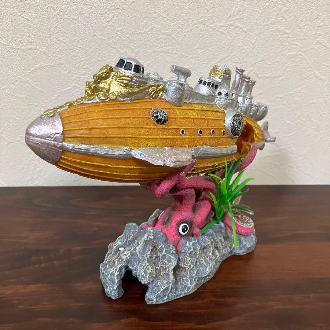 ♦️金魚 熱帯魚 シェルター 潜水艦 タコ たこ オブジェ アクアリウム 水槽