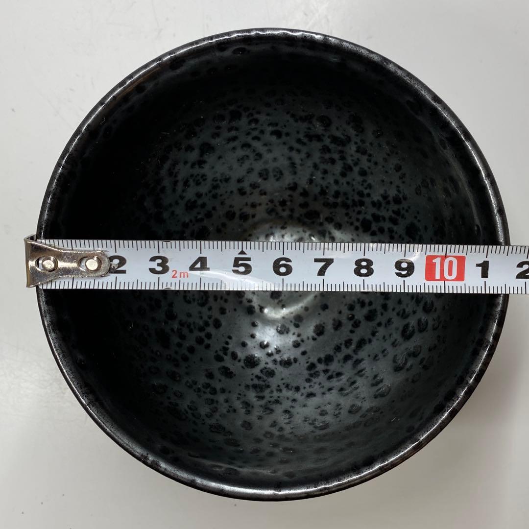 時代 油滴天目茶碗 口径11.7cm 東キ7-0725☆2F