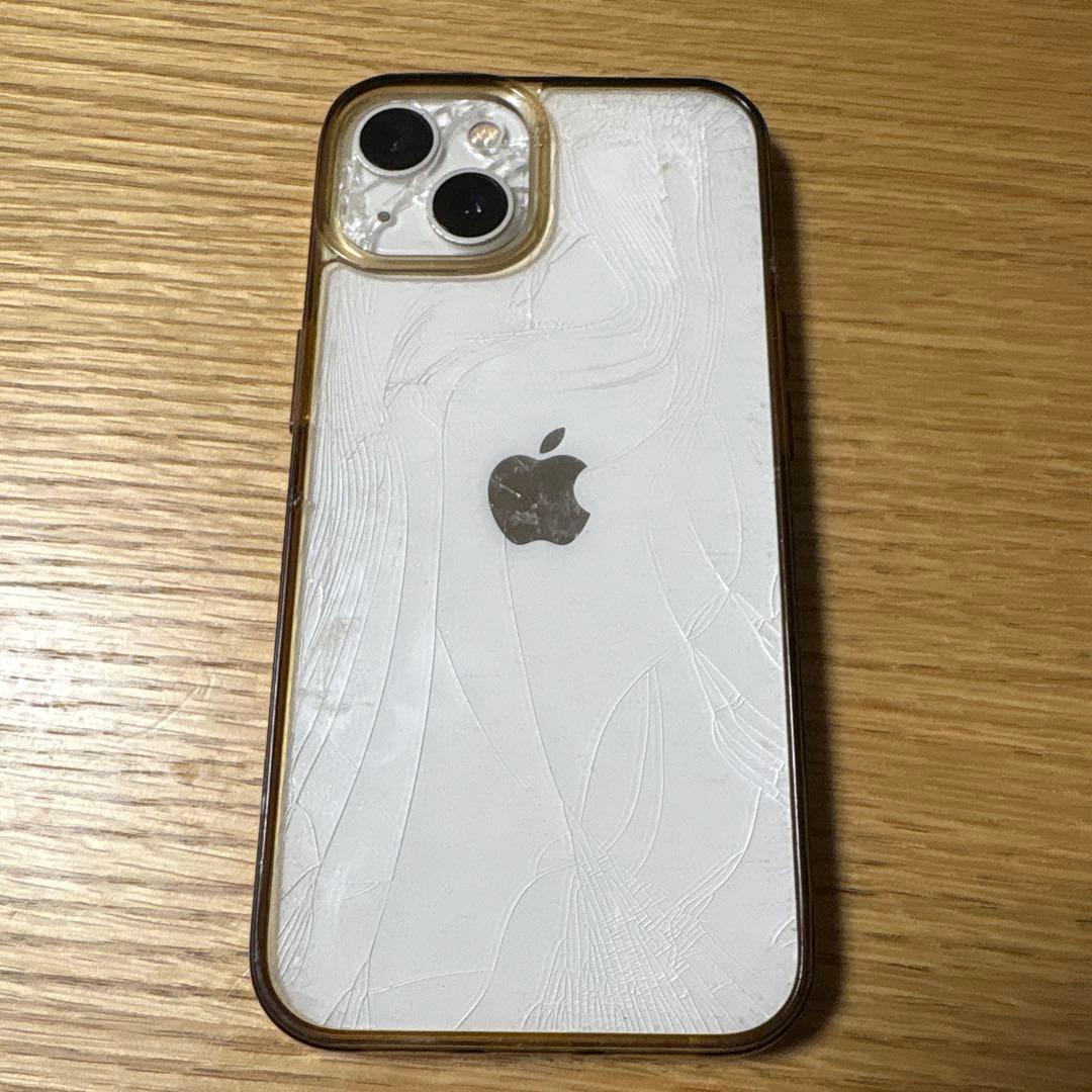 Apple iPhone 13 ホワイト ひび割れあり