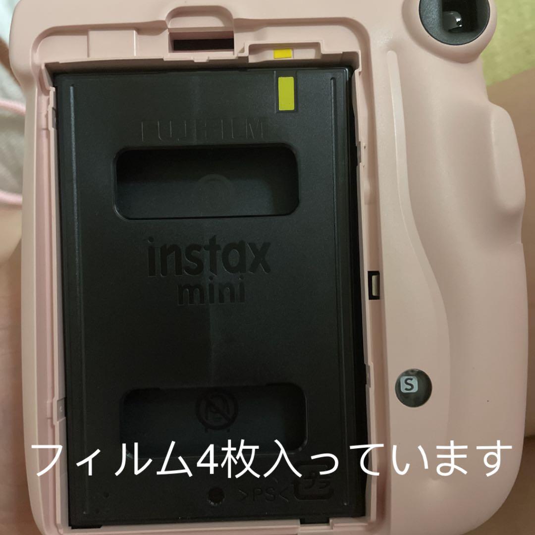 instax mini 11 チェキ ブラッシュピンク 箱付き　フィルム4枚付き