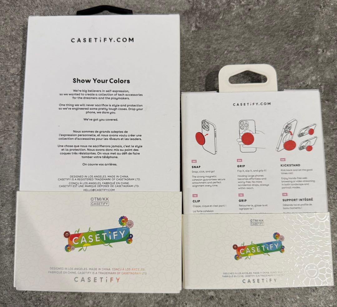 村上隆 x CASETiFY コレクション スマイル (レインボー)スマホケース