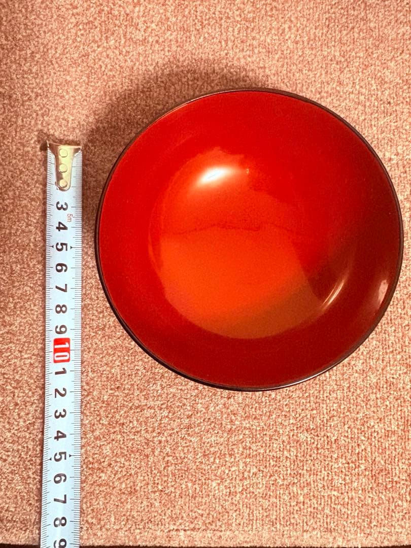 高級漆器 お椀 2個 & 箸 二膳 セット　木製 本漆塗 朱色 ペア 伝統工芸