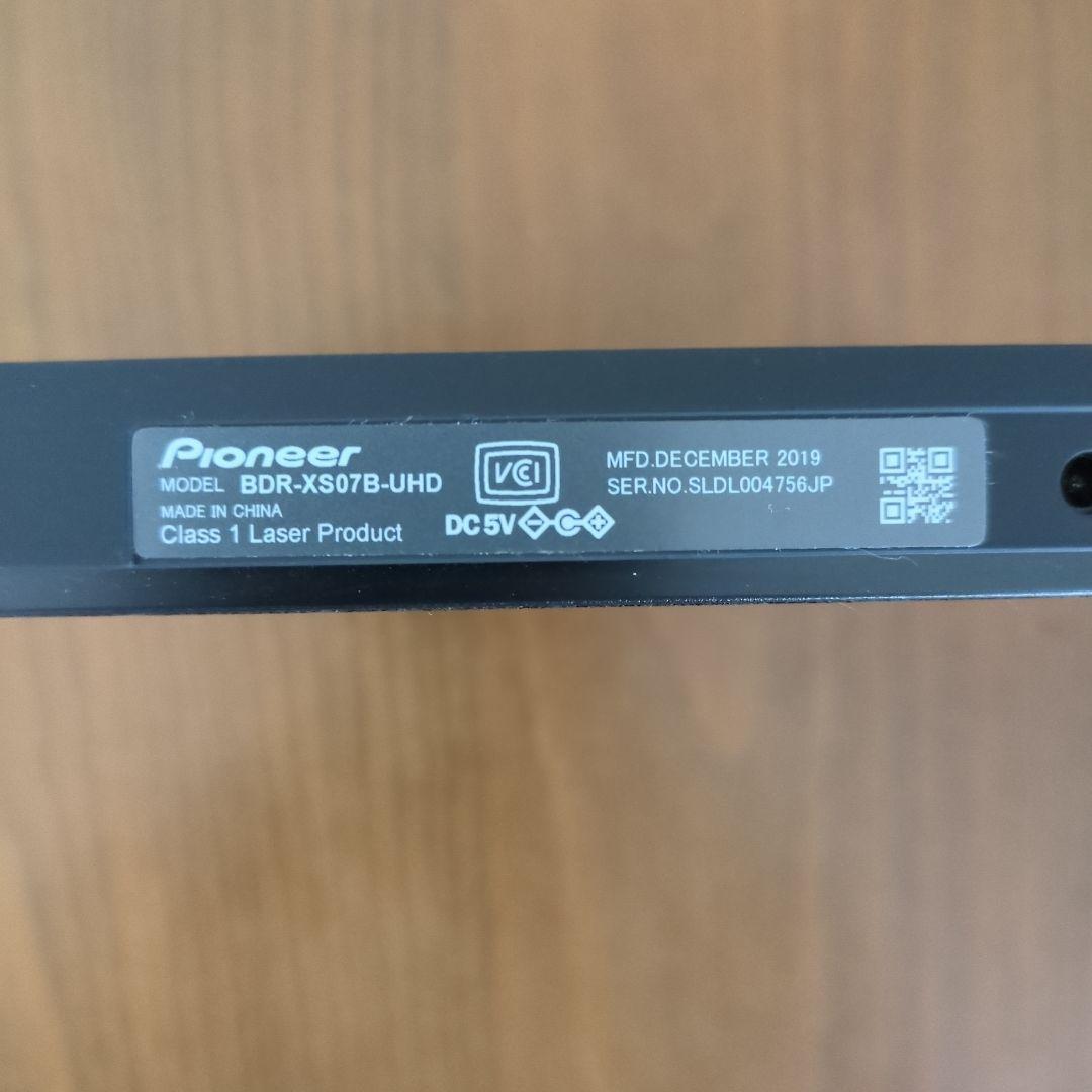 Pioneer BDR-XS07B-UHD 外付けブルーレイディスクドライブ