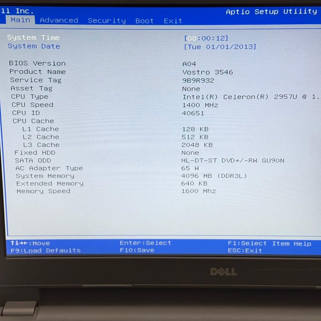 美品 ノートパソコン Dell 4GB ストレージ無し ジャンク