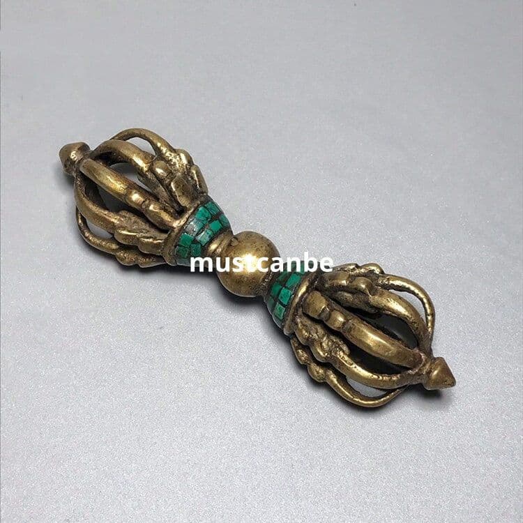 銅製 法器 九股金剛杵 金剛かり 鎮宅辟邪 開運 風水 招財 置物 工芸品