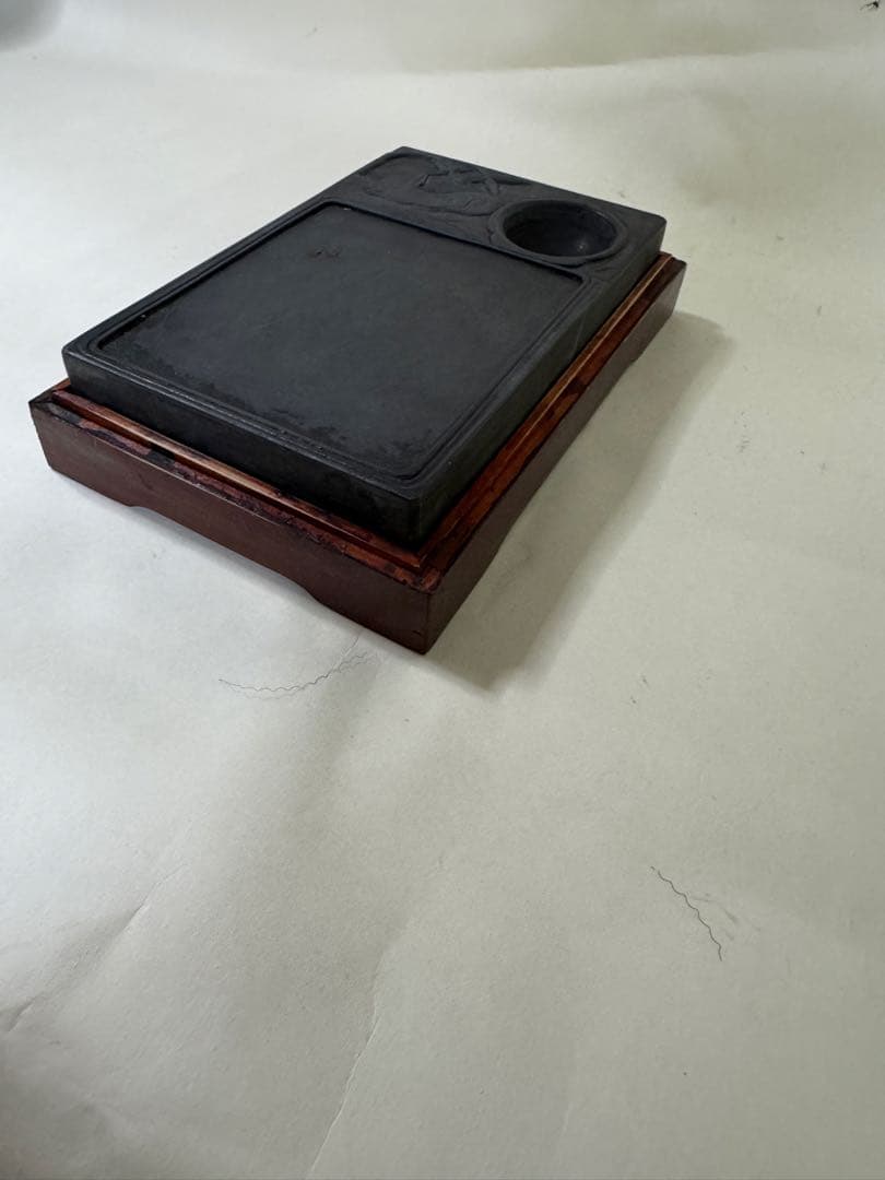希少品　硯と硯箱　縦18.5cm 横11.5cm
