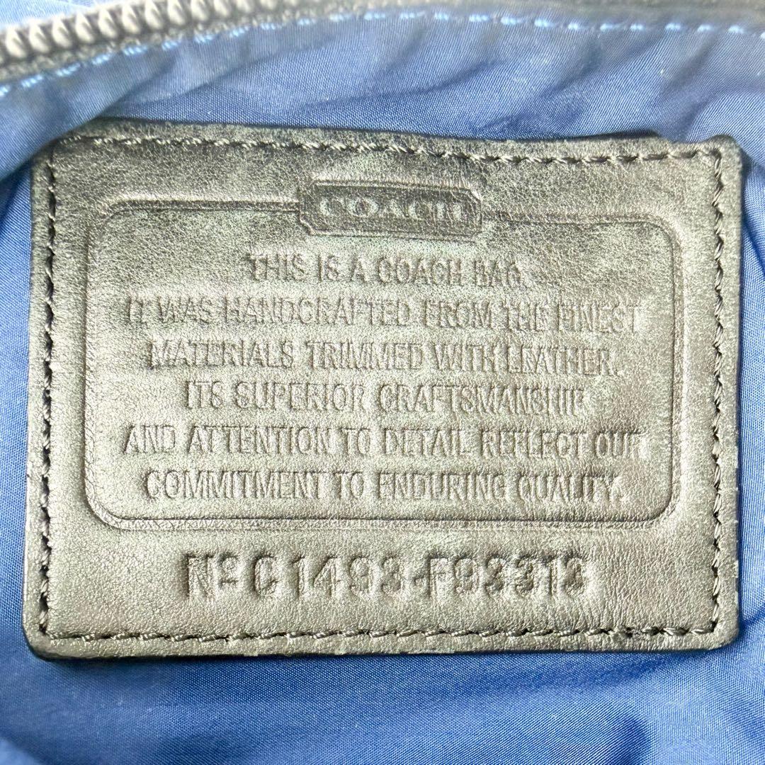 COACH　ナイロンバッグ　スポーツバッグ　ブルー　ブラック