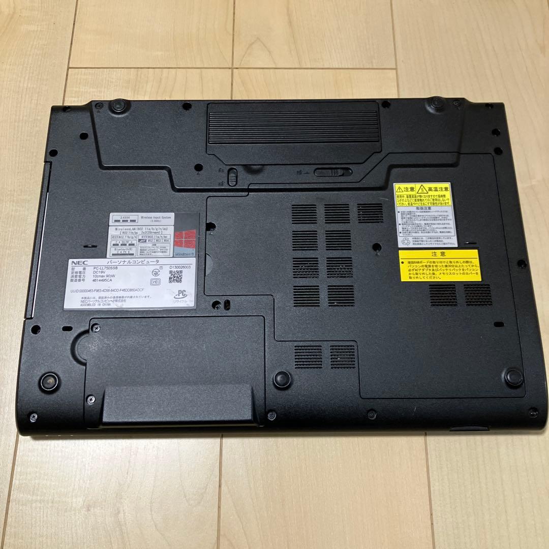 Windowsノート本体 NEC PC-LL750SSB