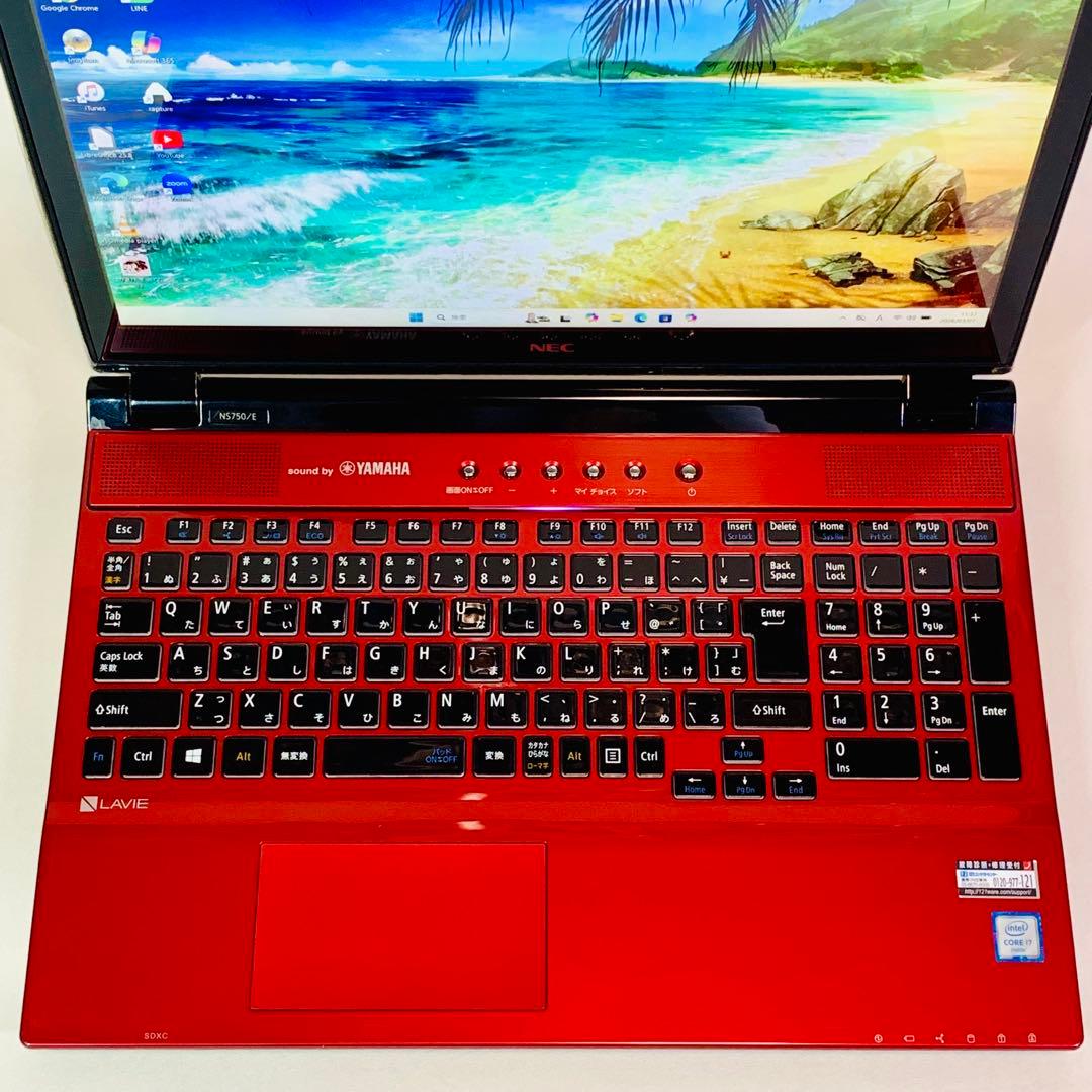 Core i7✨SSD1TB✨16GB✨Windows 11✨赤✨ノートパソコン
