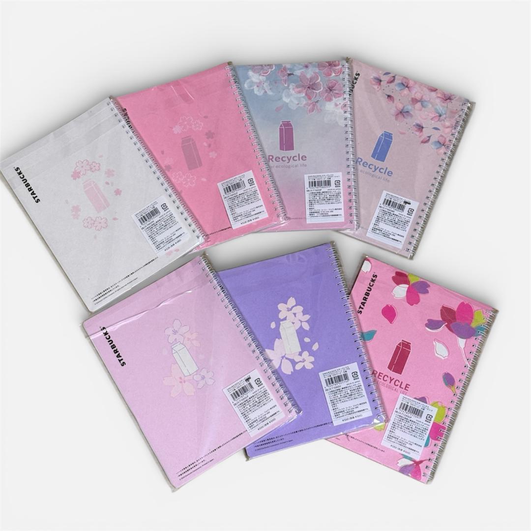 完売品｜スターバックス SAKURA 桜柄 リングノート 7冊セット