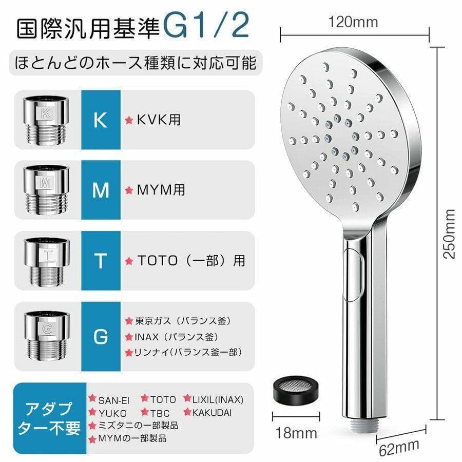 節水最大80％♥️2個セット ウルトラファインバブル シャワーヘッド 美容