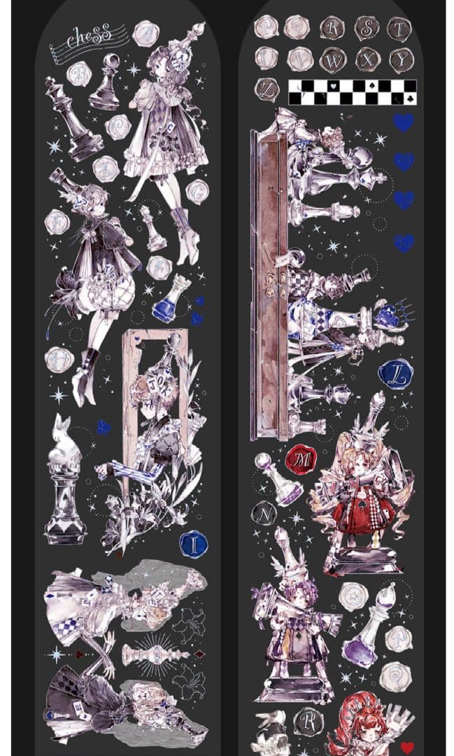 ✩のこり１✩J135＃夜空奇遇记(瑠璃光)切り売り海外人物マステ女の子