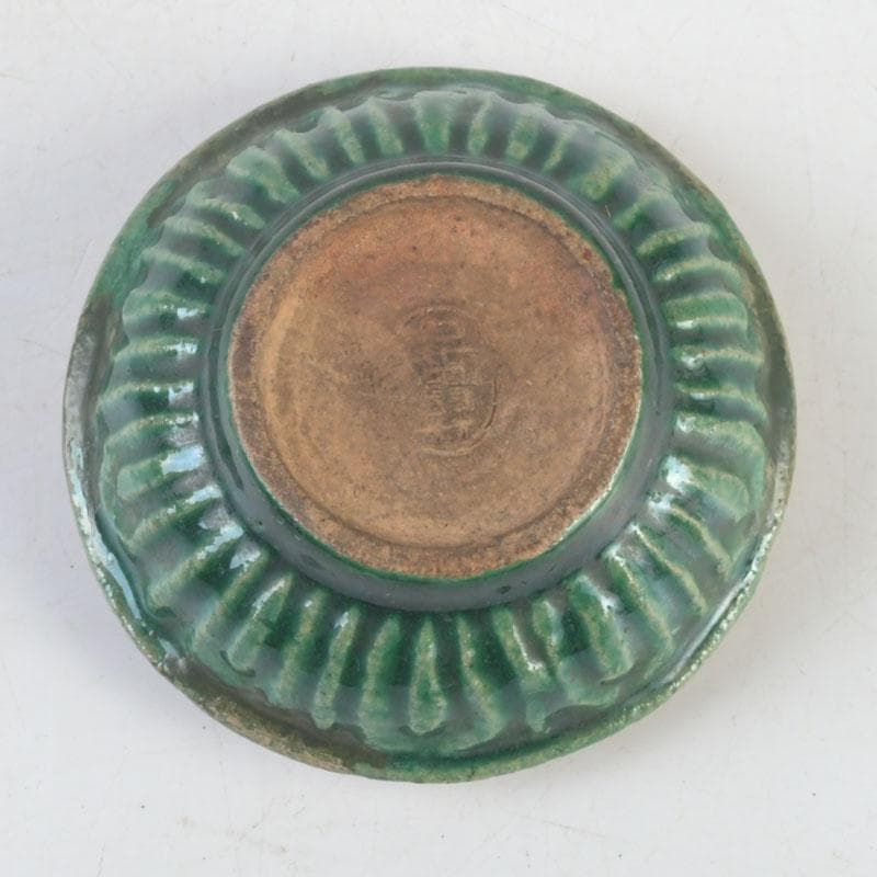 茶道具　萬古焼　色絵　鹿　香合　時代箱　C　9989