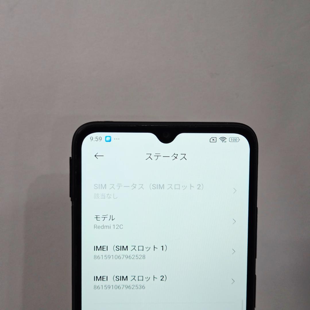 02 Xiaomi Redmi 12C グレー SIMフリー
